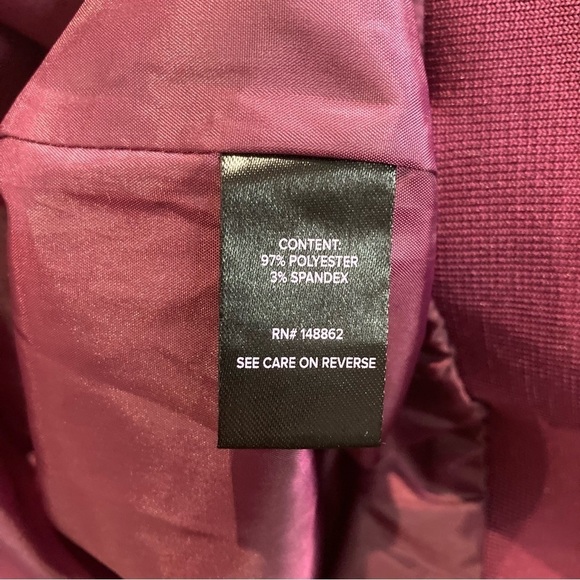 TORRID Sz  3 Embroidered Satin Finish Oversized Ribbed Hem & Cuffs Bomber Jacket - Picture 9 of 15